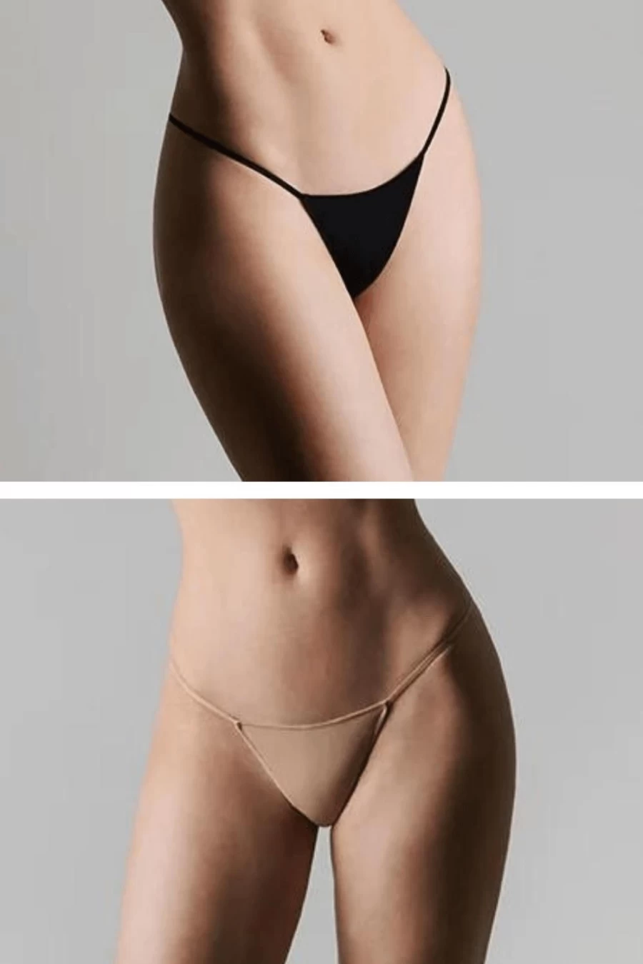 Maison Close Le Petit Secret Micro Thong Pack - Black & Nude Lingerie Set