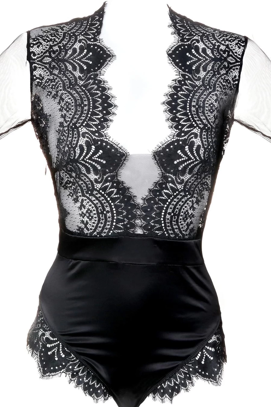 Prelude Black Swan Long Sleeve Bodycon Dress - Elegant Women's Tunic Top