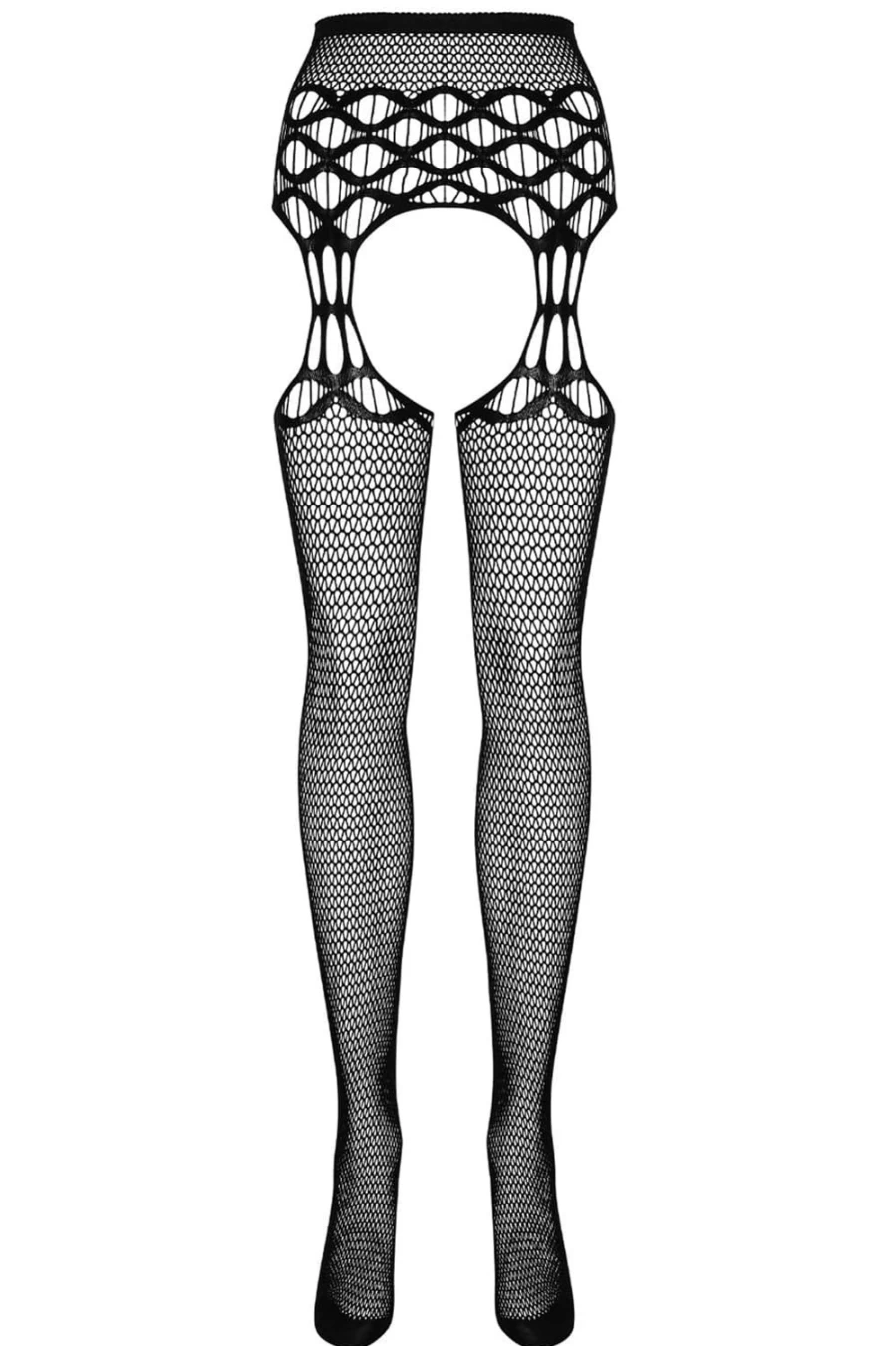 Obsessive S816 Black Garter Tights for Women - Stylish & Comfortable Hold-Ups