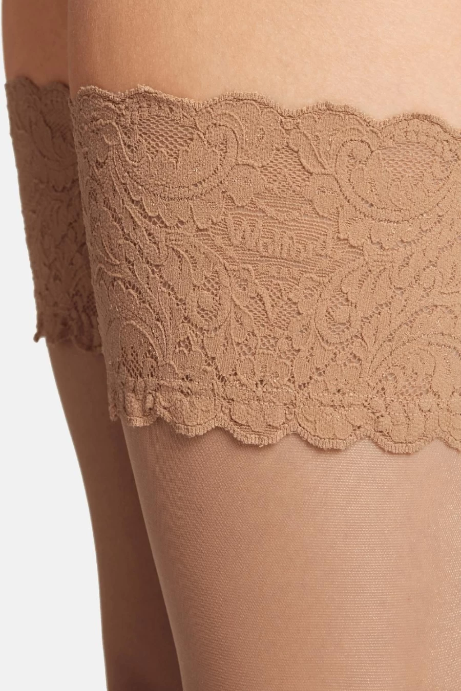 Wolford Satin Touch 20 Stay-Up Thigh High Stockings - Luxurious Sheer Hosiery with Stay-Up Band