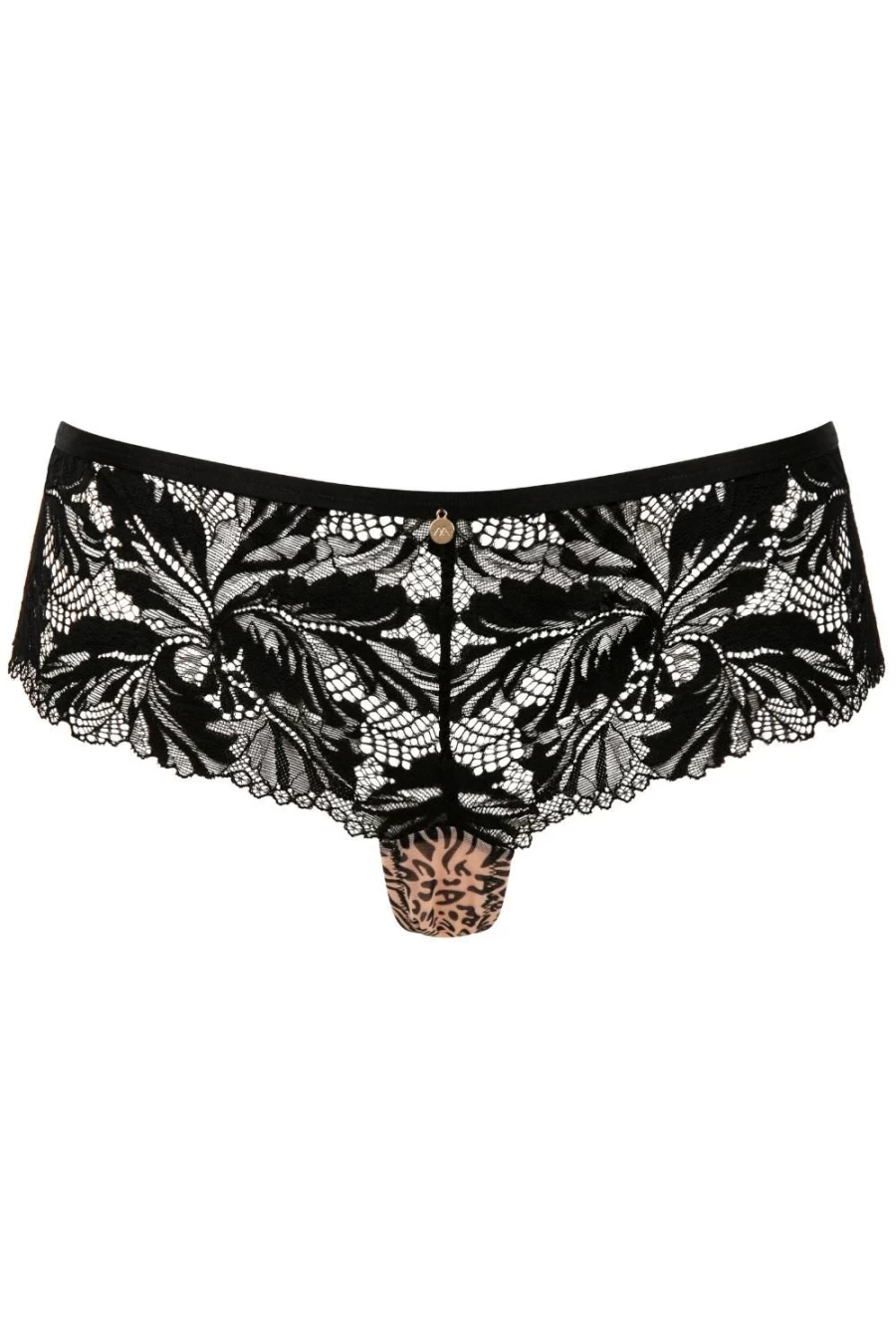Atelier Amour Caresse Feline Shorty - Black Lingerie Set