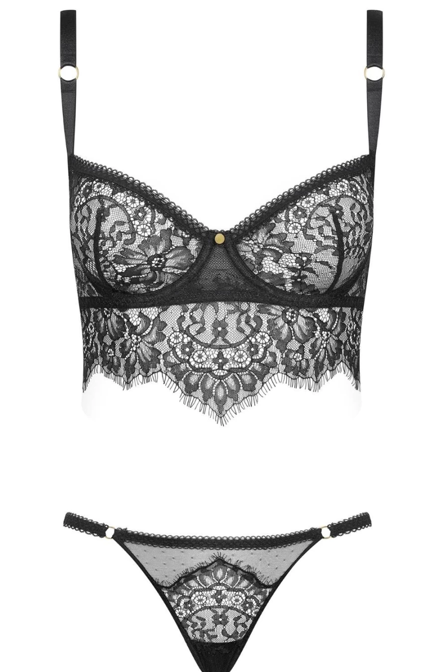 "Maison Close Divine Balcony Bra & Mini Thong Set - Luxury Lingerie"