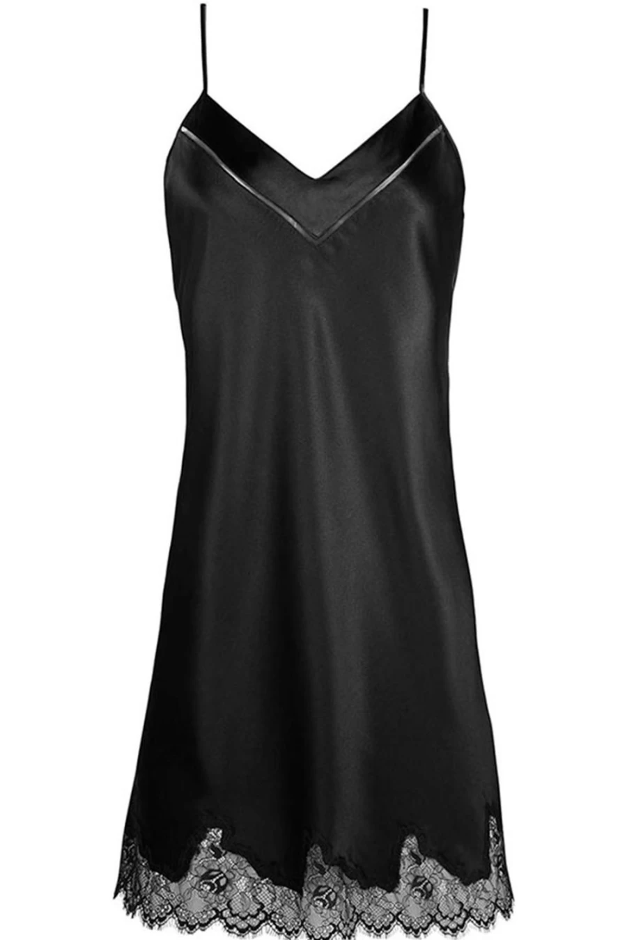 Simone Pérèle Nocturne Black Silk Nightdress - Luxurious Women's Sleepwear