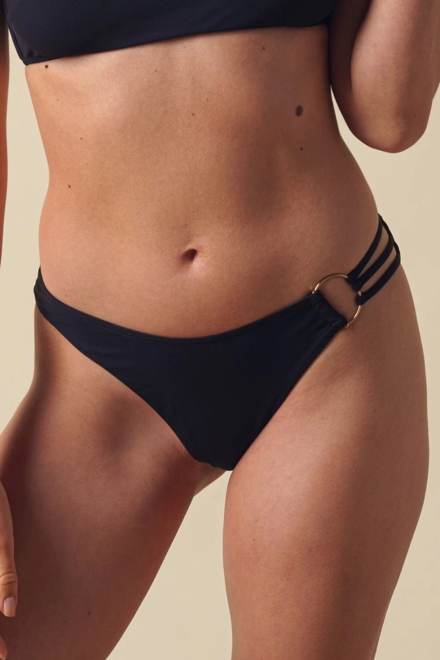 Atelier Amour Black L'Eau A La Bouche High-Waisted Bikini Bottom - Sexy Swimwear for Women