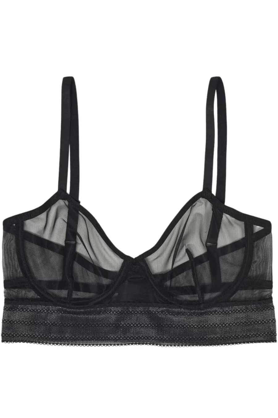 Else Black Bare Underwire Longline Bra - Supportive Full Coverage Lingerie