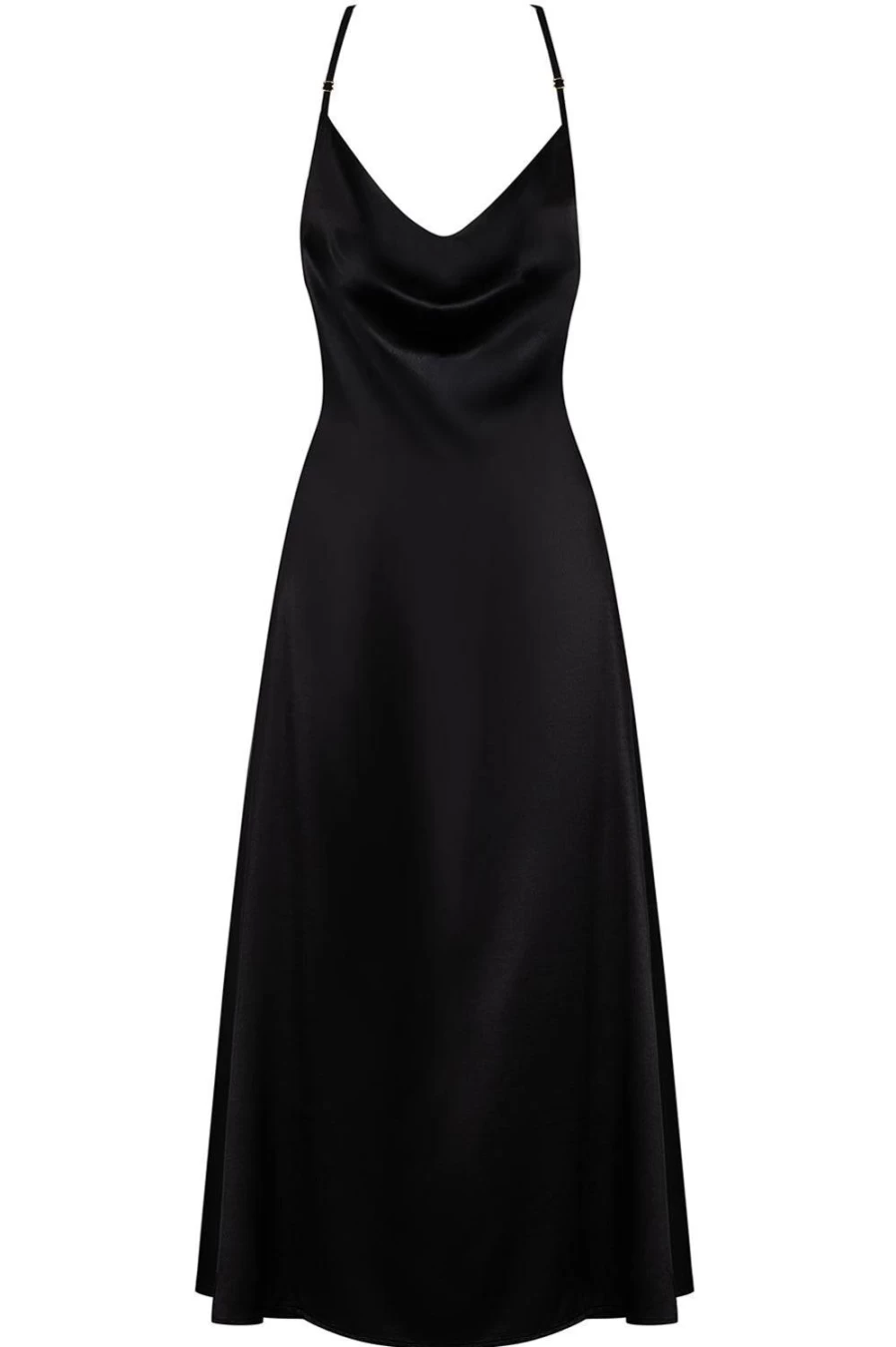Obsessive Black Agatya Long Slip Dress