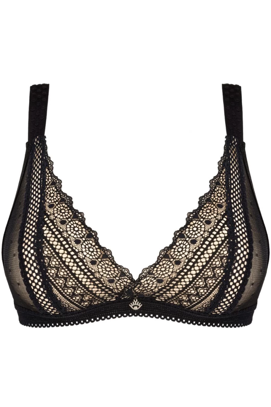 Obsessive Black Triangle Bra - Estiqua Style Comfortable Bralette for Women