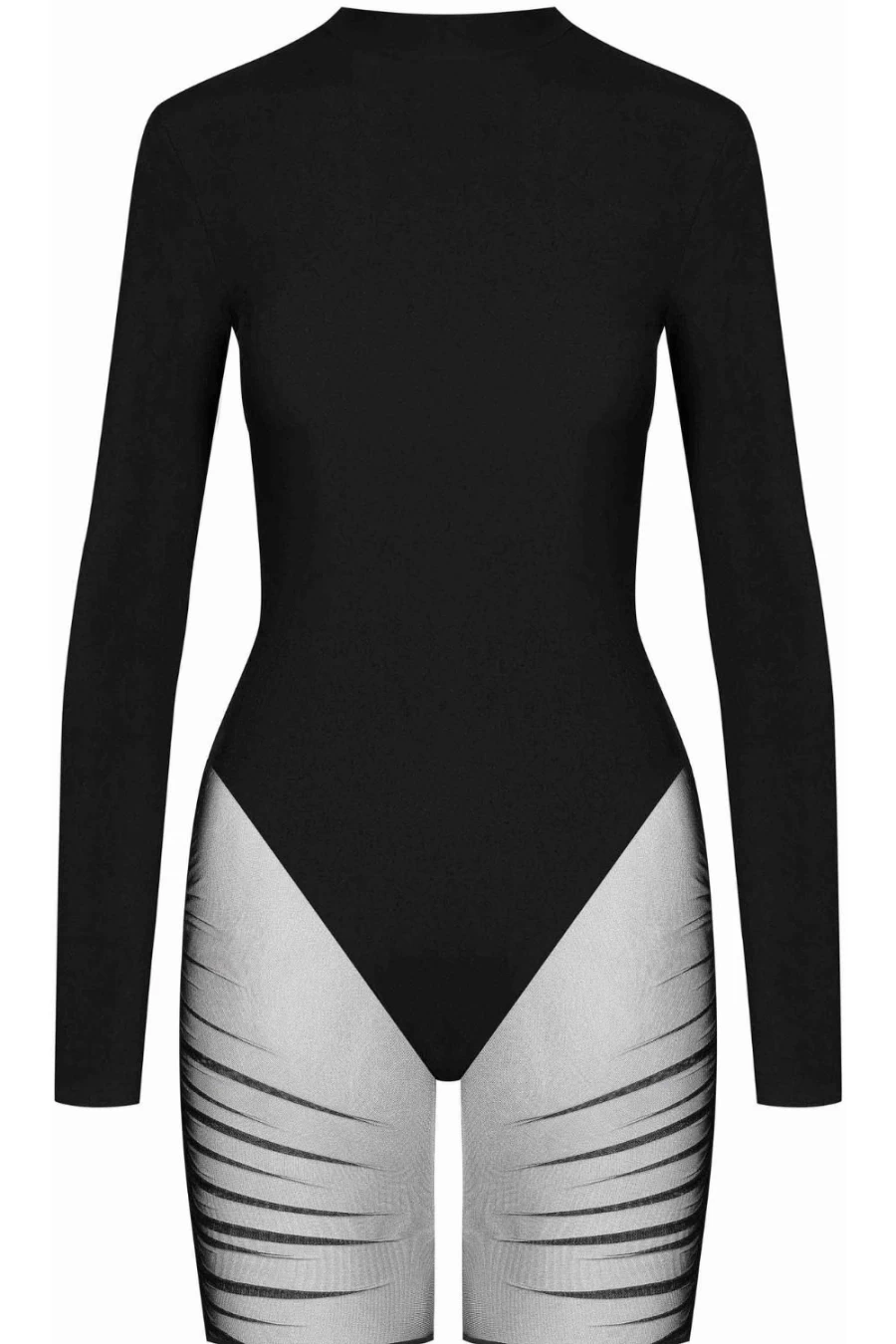 Maison Close Black Nuit Fauve Long Sleeve Bodysuit