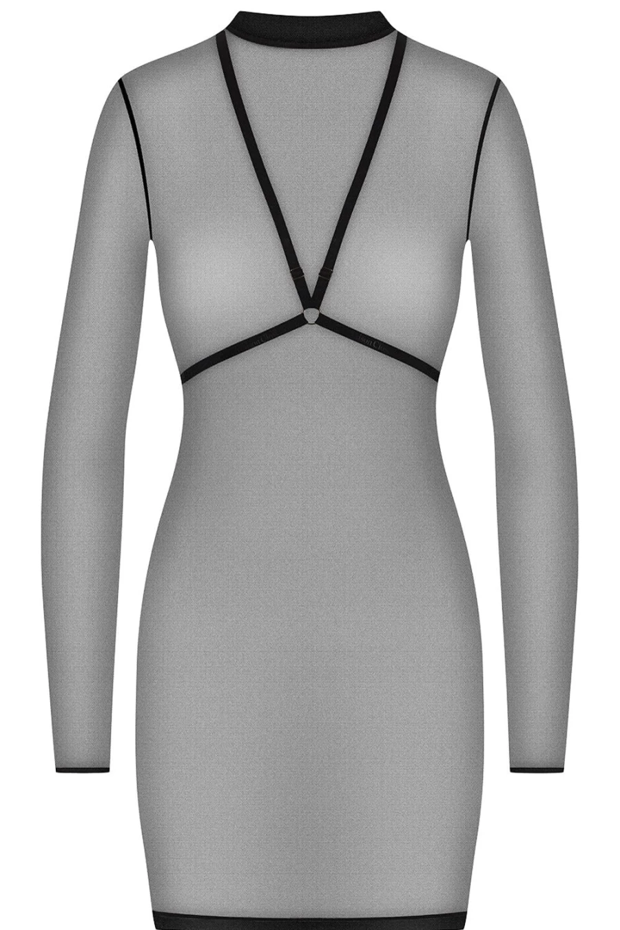 "Maison Close Black Corps A Corps Dress With Harness - Stylish Bondage-Inspired Fashion"