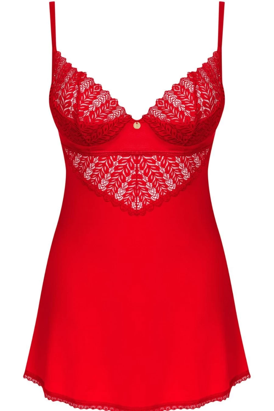 Obsessive Red Lace Chemise & Thong Set - Seductive Lingerie for Women