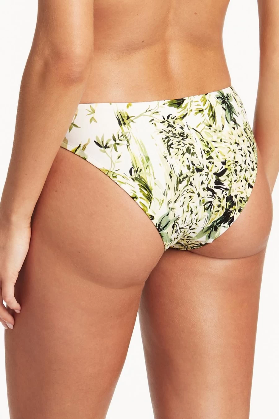 Sea Level Cheeky Bikini Bottom - White Troppica Style Swimwear