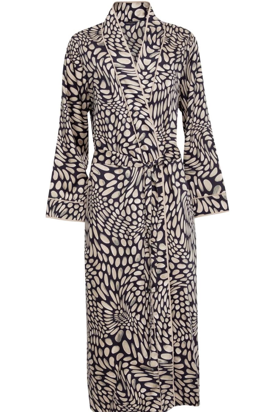 Fable & Eve Carnaby Pebble Print Multi-Colored Long Dressing Gown for Women