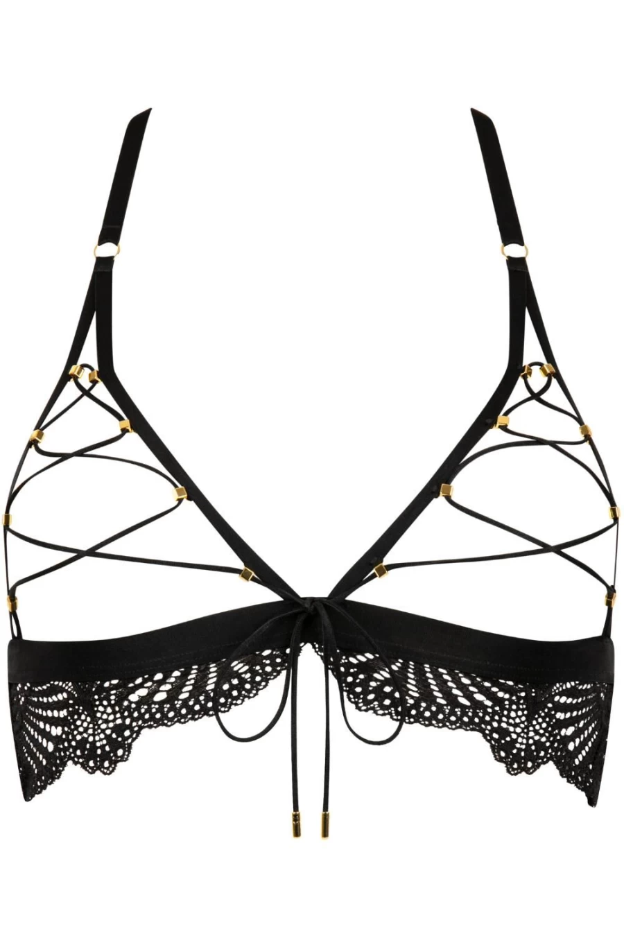 Atelier Amour Enlace Moi Black Open Triangle Bra - Lingerie & Women's Underwear