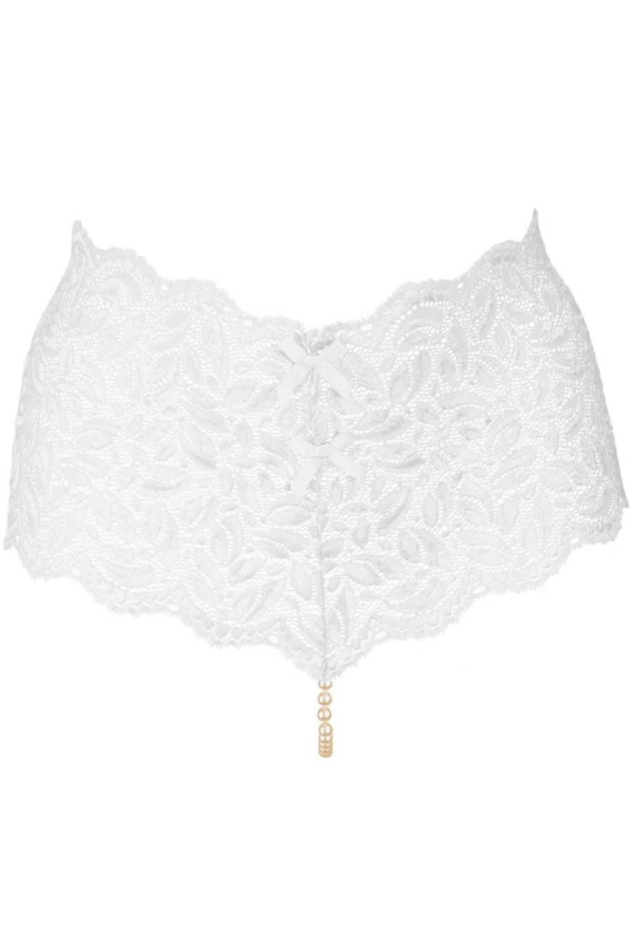Bracli Women's White Paris Culotte High-Waisted Lace Underwear - Size L
