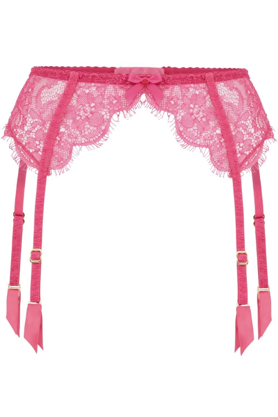 Agent Provocateur Fuchsia Lorna Lace Suspender Belt - Elegant Garter Strap for Stylish Lingerie