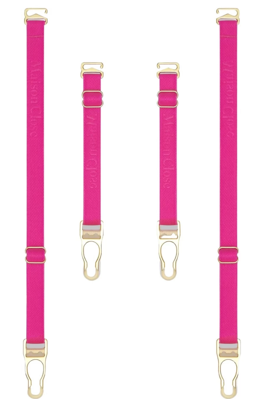 Maison Close Neon Pink Signature Suspender Straps for Stylish Outfits