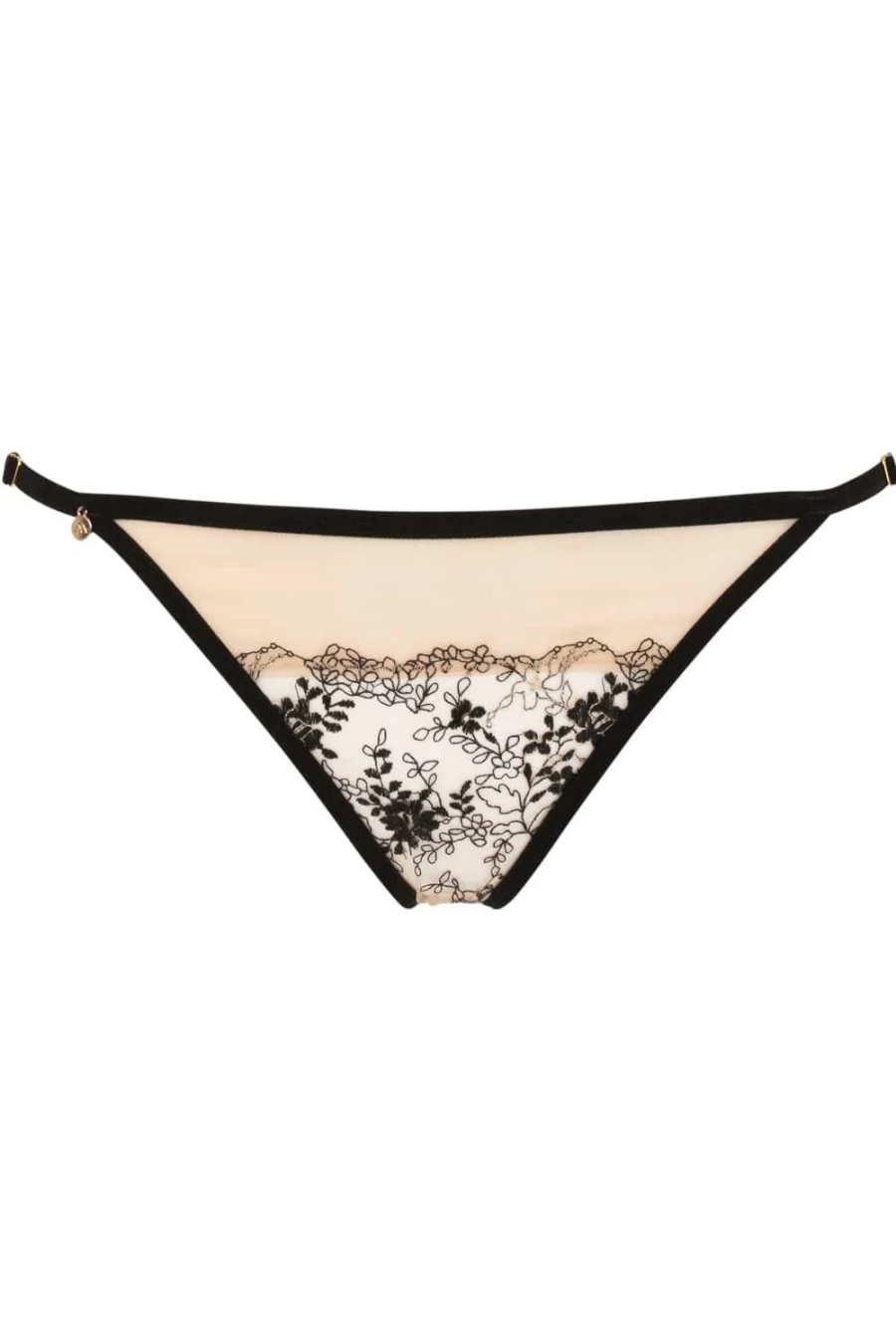 Atelier Amour Apres Minuit Open Brief Lingerie Set - Nude & Black Seductive Elegance