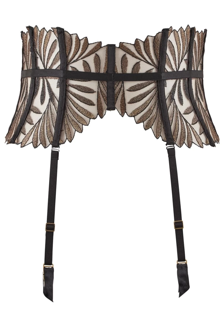 Aubade Golden Leaves Waist Cincher - Iris Van Herpen Inspired Sensory Illusion Corset