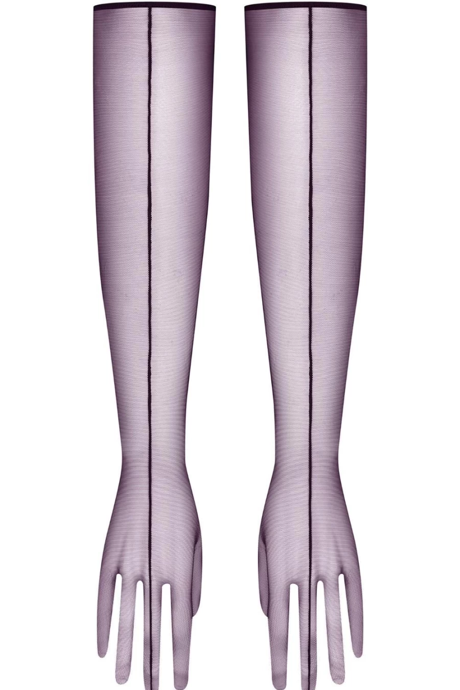 Maison Close Purple L'Amoureuse Long Gloves - Elegant Evening Wear for Women