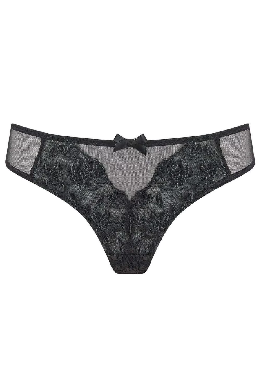 Inamorata London Aster Black Open Back Brief Lingerie