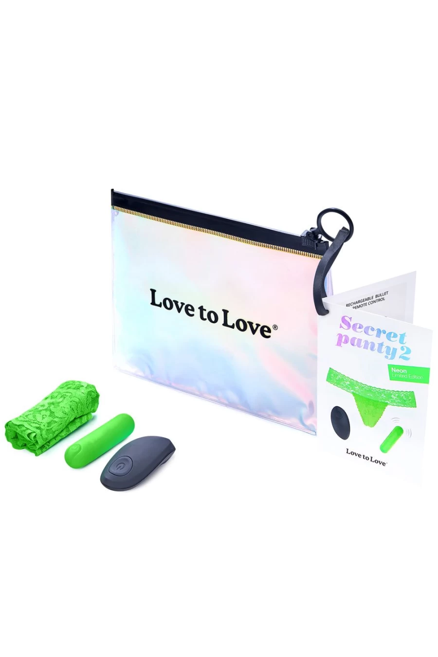 Love to Love Secret Panty 2 Neon Green - Ultra-Sexy Lingerie for Women