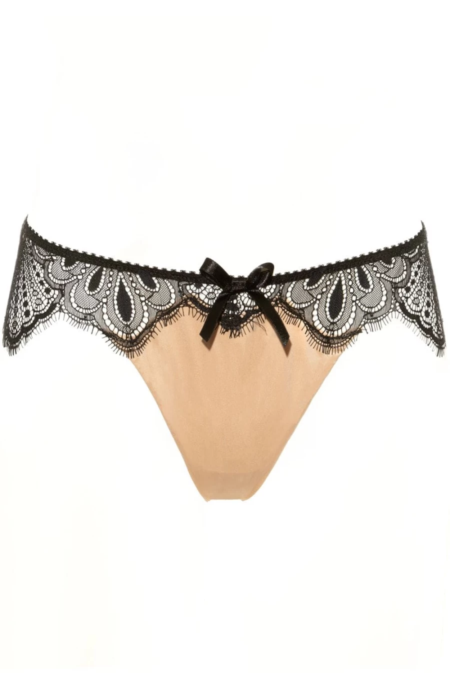 Prelude Tresor Brief - Black/Nude Luxury Underwear for Women