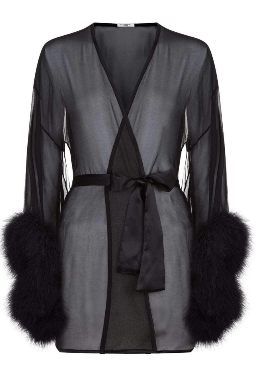 Gilda & Pearl Diana Black Kimono - Elegant Floral Printed Boho Chic Cover Up
