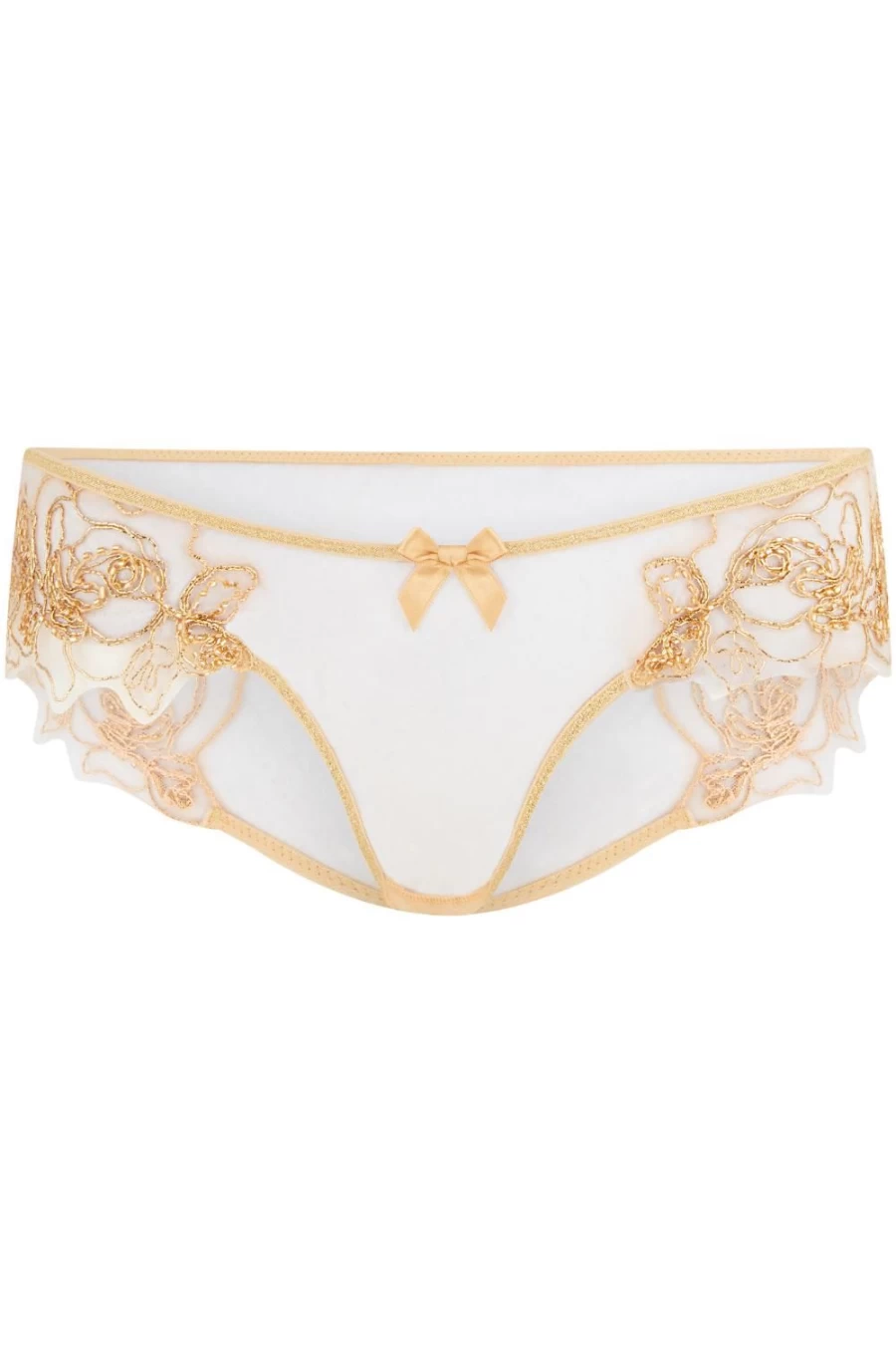 Agent Provocateur Lindie Brief Lingerie in Gold/Sand - Luxury Women's Underwear