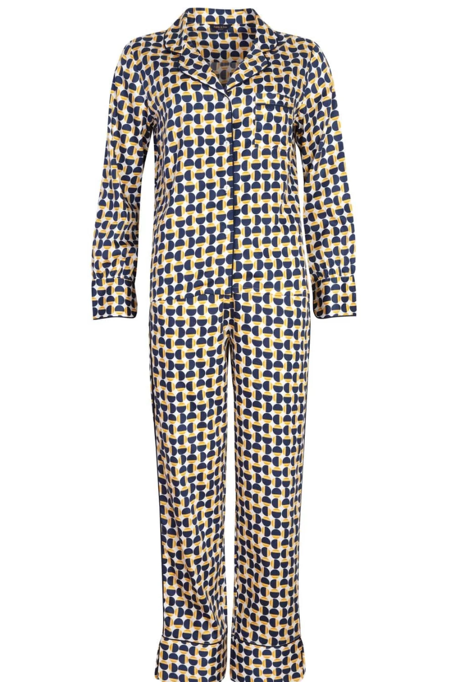 Fable & Eve Chelsea Geometric Print Multi-Color Pyjama Set for Women