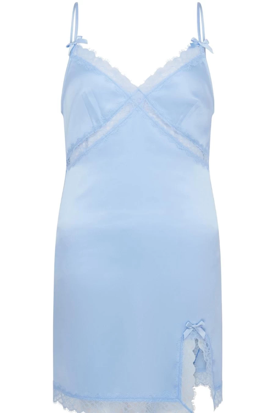 Agent Provocateur Gisele Baby Blue Lace Short Slip - Elegant Women's Nightwear
