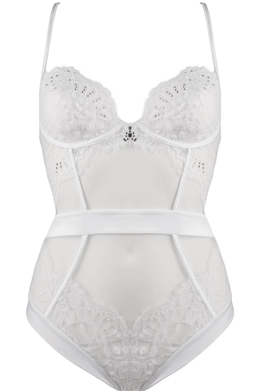 Prelude Marlene White Underwired Brazilian Body Bikini Swimsuit