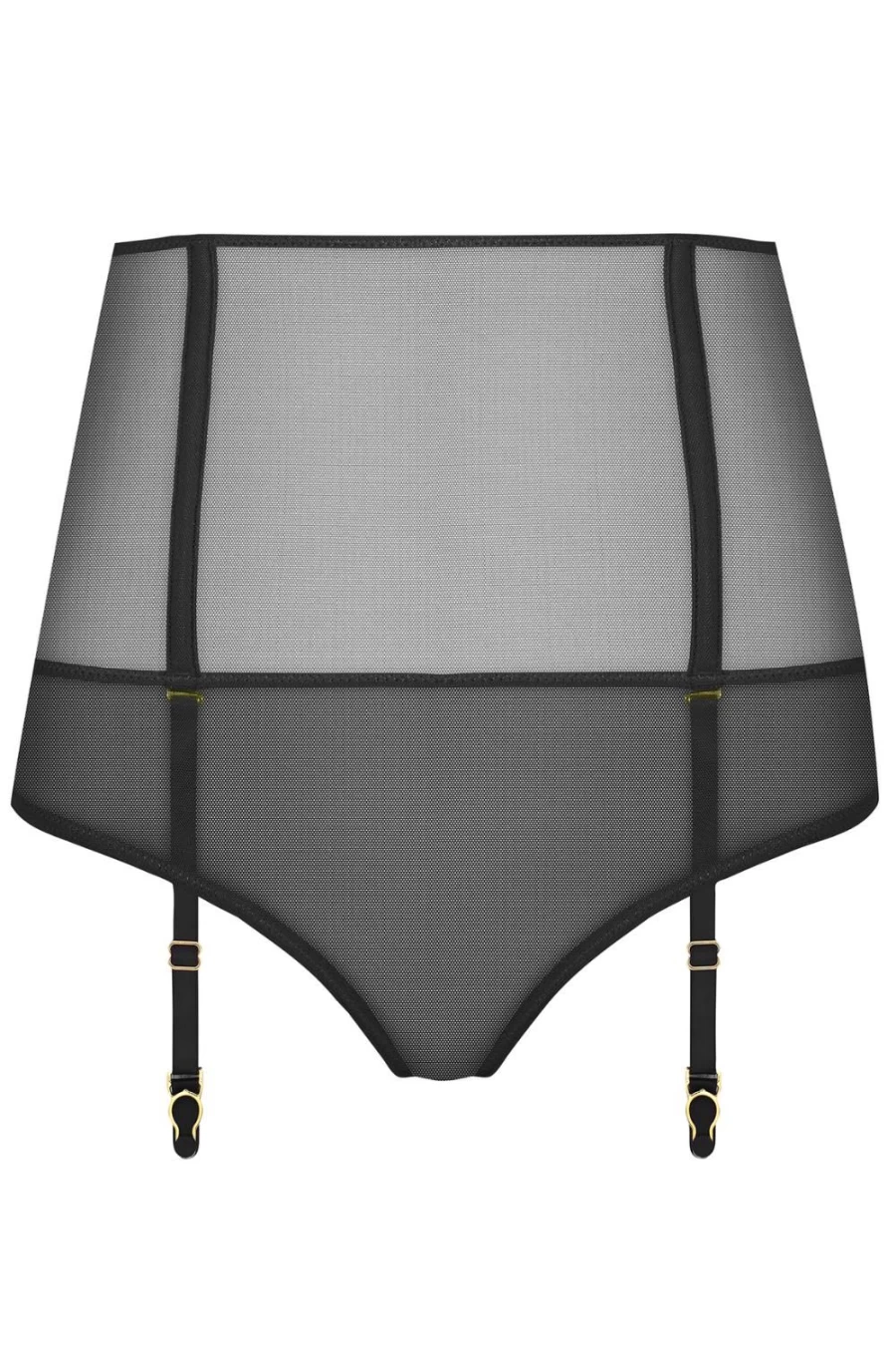 Maison Close Black L'Amoureuse High Waist Open Tanga Underwear