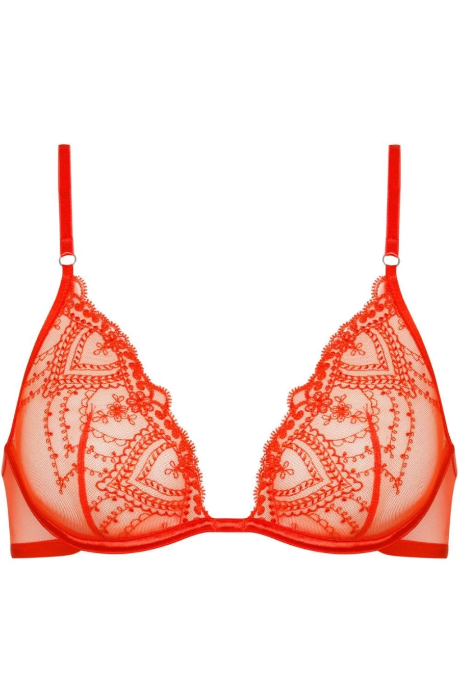Mey Carnelian Orange Underwire Triangle Bra - Sexy & Supportive Lingerie for Women