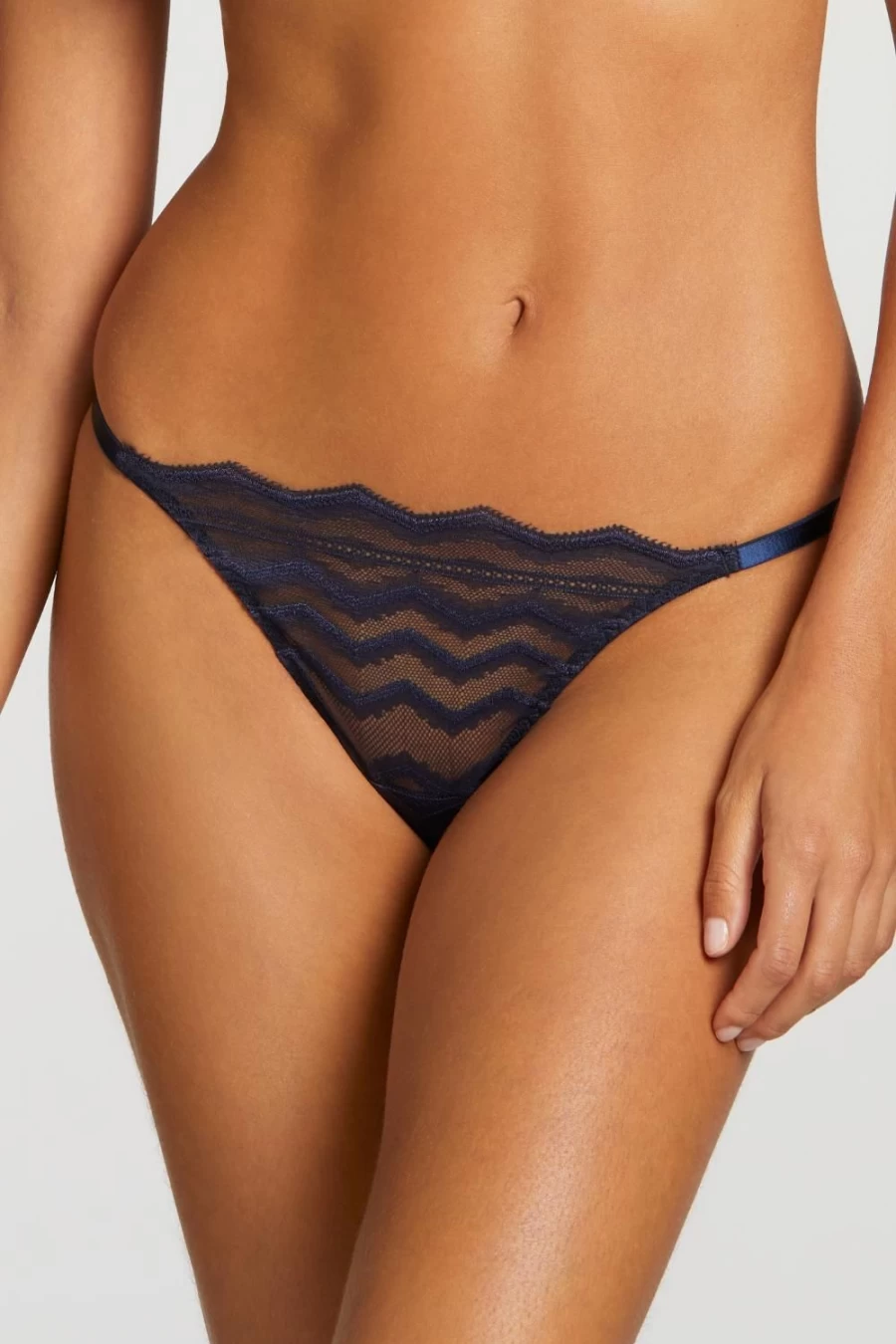 Coco de Muse - Margot Navy G String Lingerie by Coco de Mer