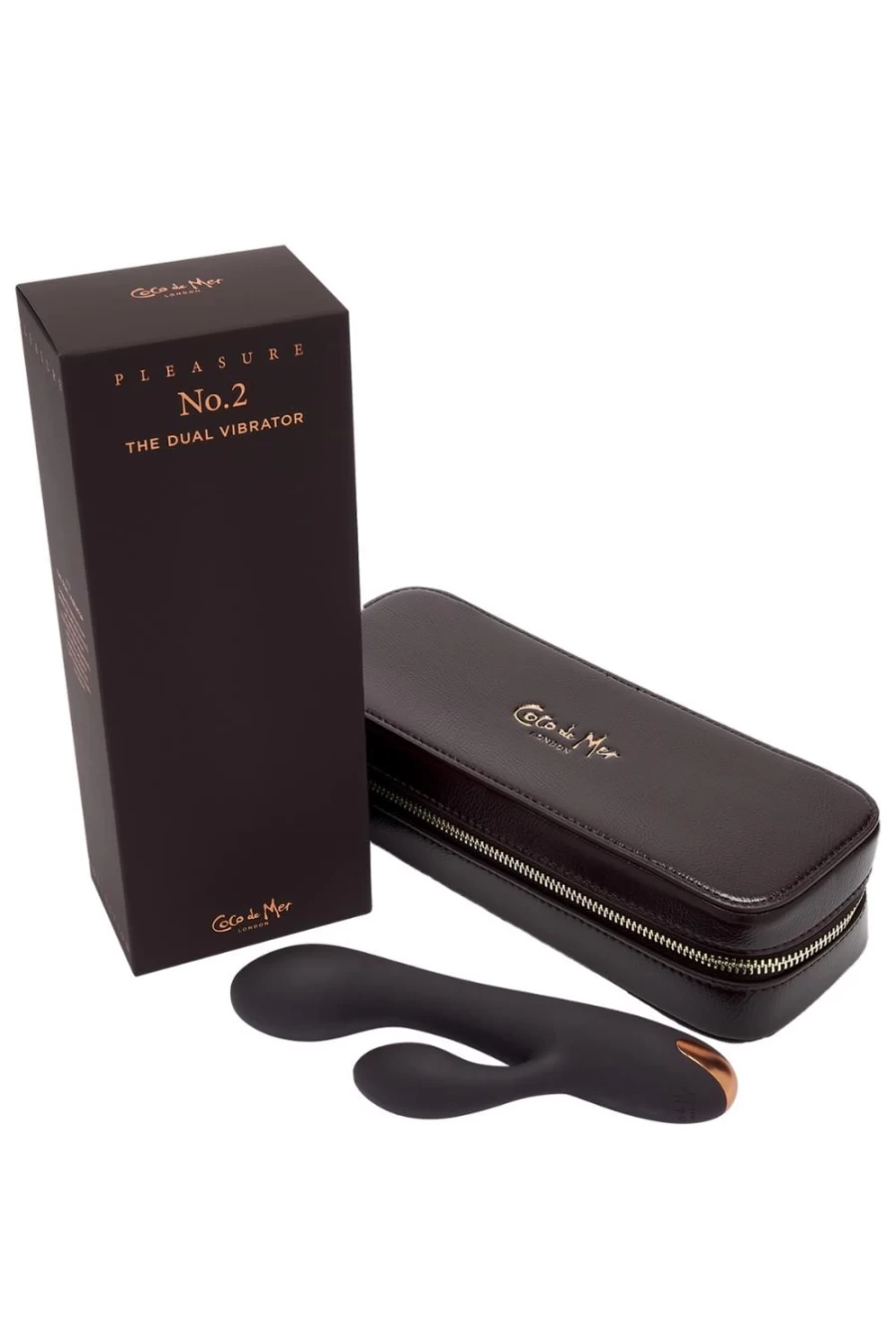 Coco de Mer Luxury Brown Dual Vibrator - Number 2 Couples Massager