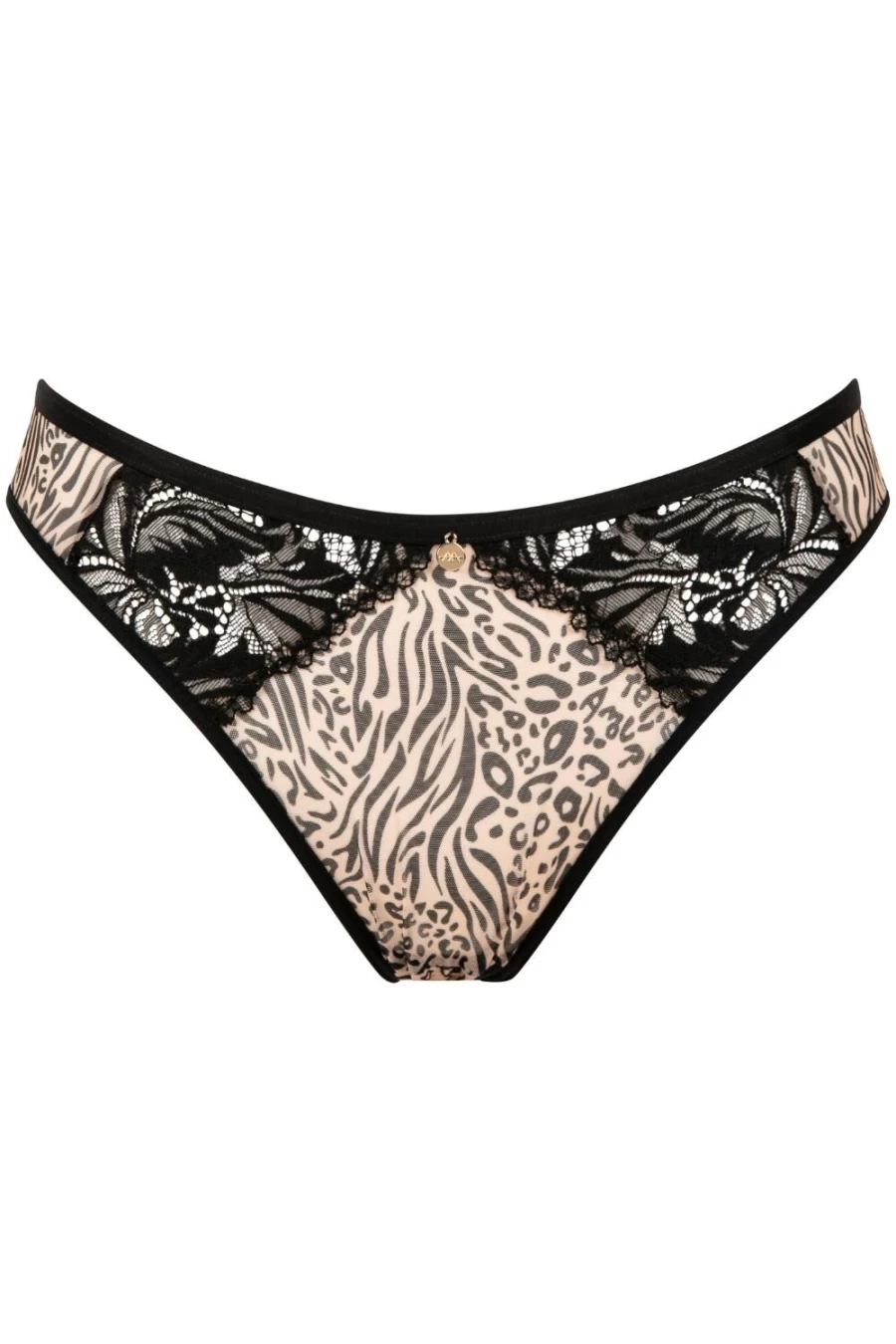 Atelier Amour Black Caresse Feline Open Brief Lingerie