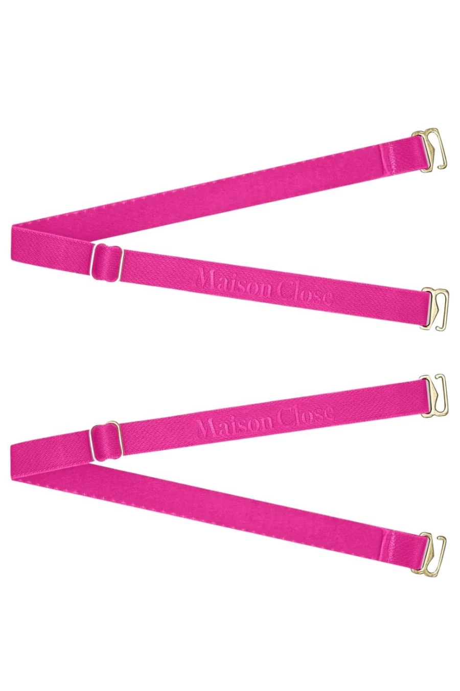Maison Close Neon Pink Signature Thong Straps - Luxury Lingerie Strappy Design