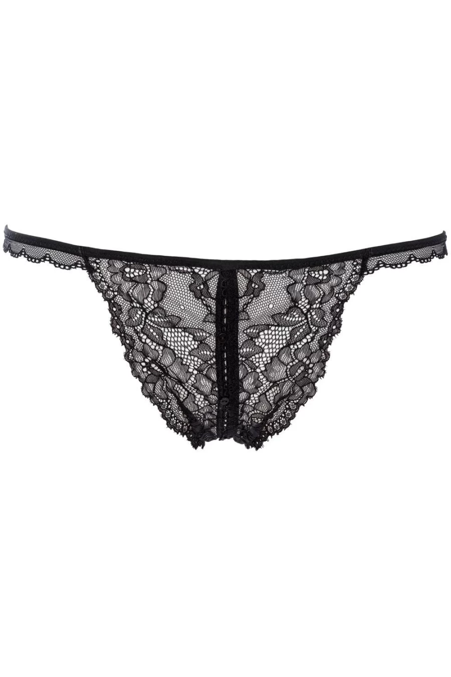 Maison Close Black Lace Openable Naked Brief - Le Petit Secret Dentelle