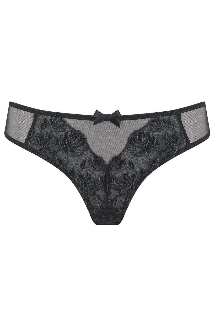 Inamorata London Aster Black Open Back Brief Lingerie