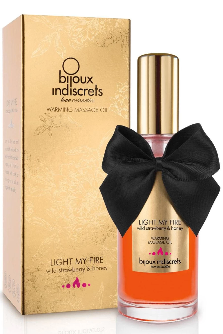 Bijoux Indiscrets Warming Strawberry Massage Oil for Relaxation & Sensual Aromatherapy