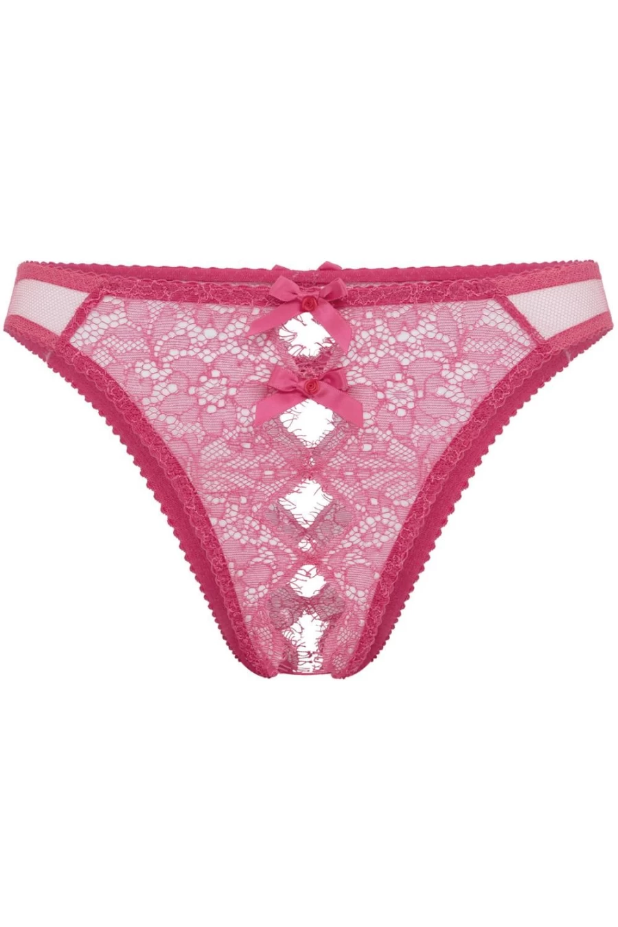Agent Provocateur Lorna Lace Ouvert Fuchsia Lingerie Set