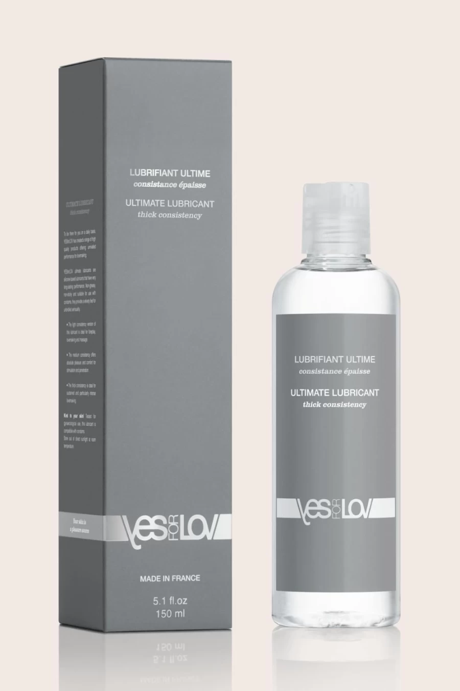YESforLOV Ultra-Thick Silicone Personal Lubricant 150ml - Long-Lasting & Water-Resistant
