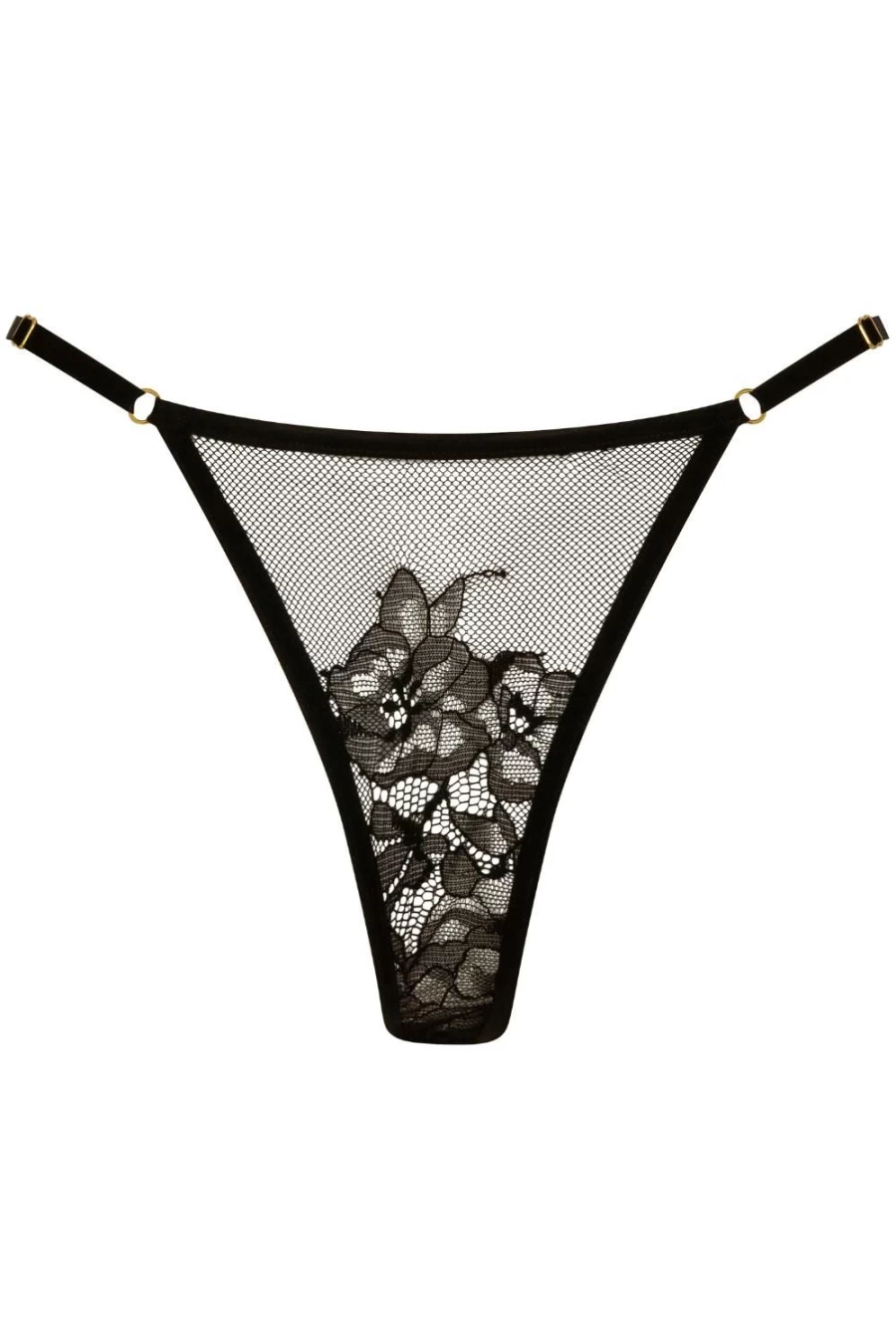 Atelier Amour Divine Promesse Black Tanga - Elegant Lingerie for Women