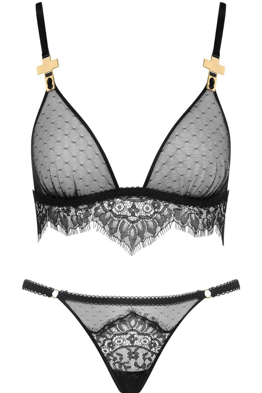 Maison Close Divine Triangle Bra & Mini Thong Set - Luxury Lingerie Inspiration