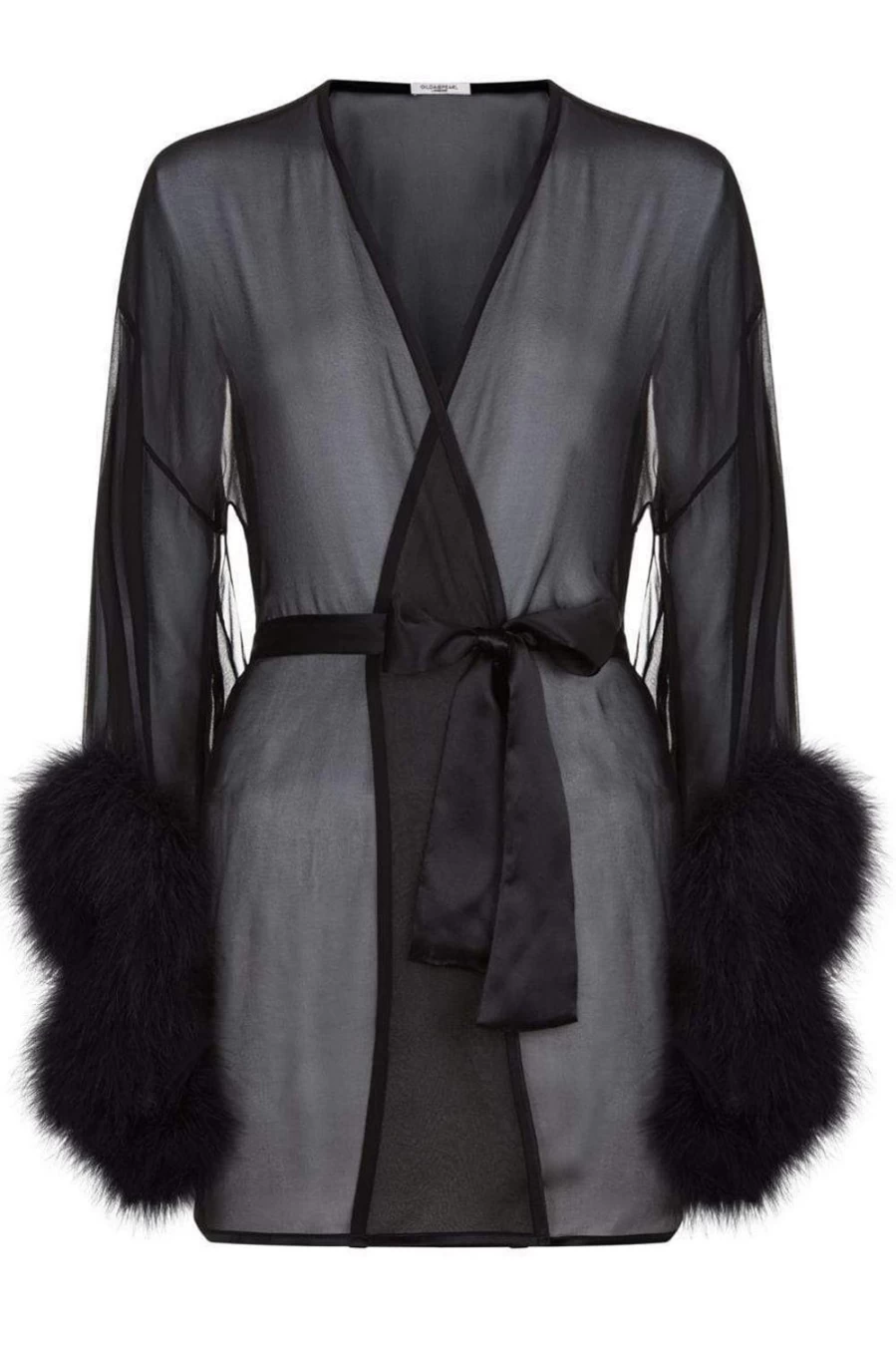 Gilda & Pearl Diana Black Kimono - Elegant Floral Printed Boho Cover Up