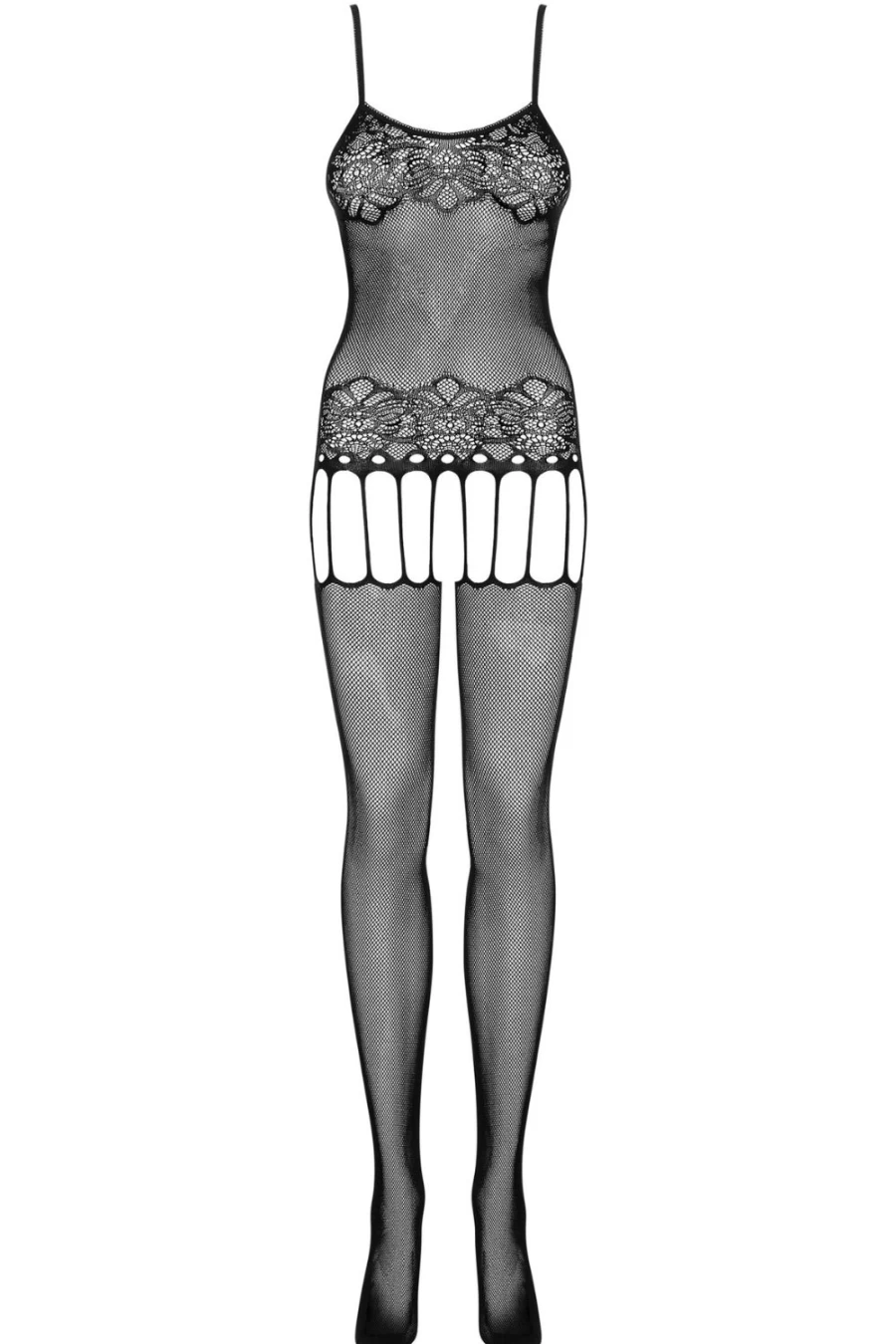 Obsessive F235 Black Bodystocking for Women - Stretchable Lingerie & Nightwear