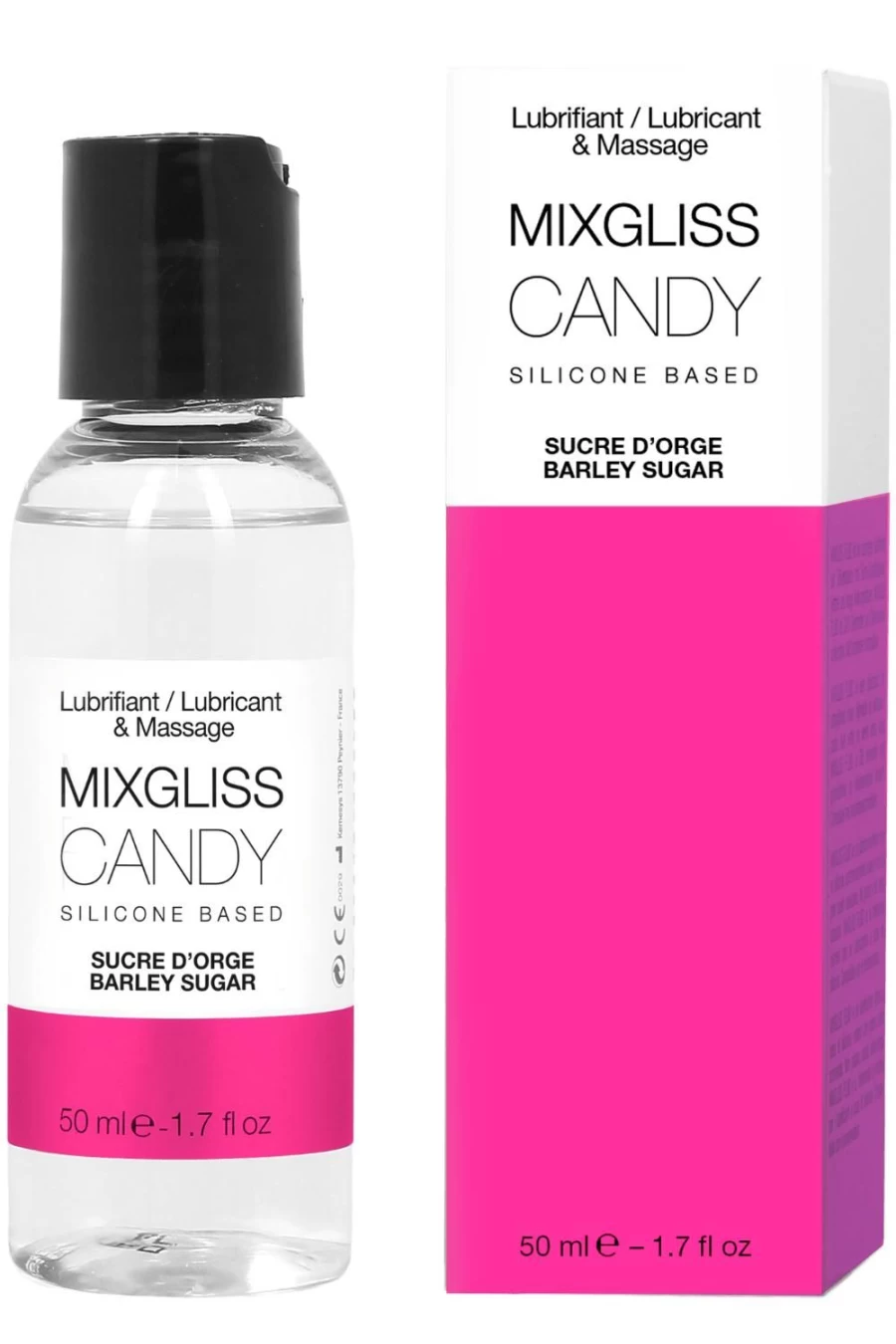 MIXGLISS Silicone Lubricant & Massage Oil – Long-Lasting, Waterproof, 50ml Barley Sugar Formula for Smooth Glide