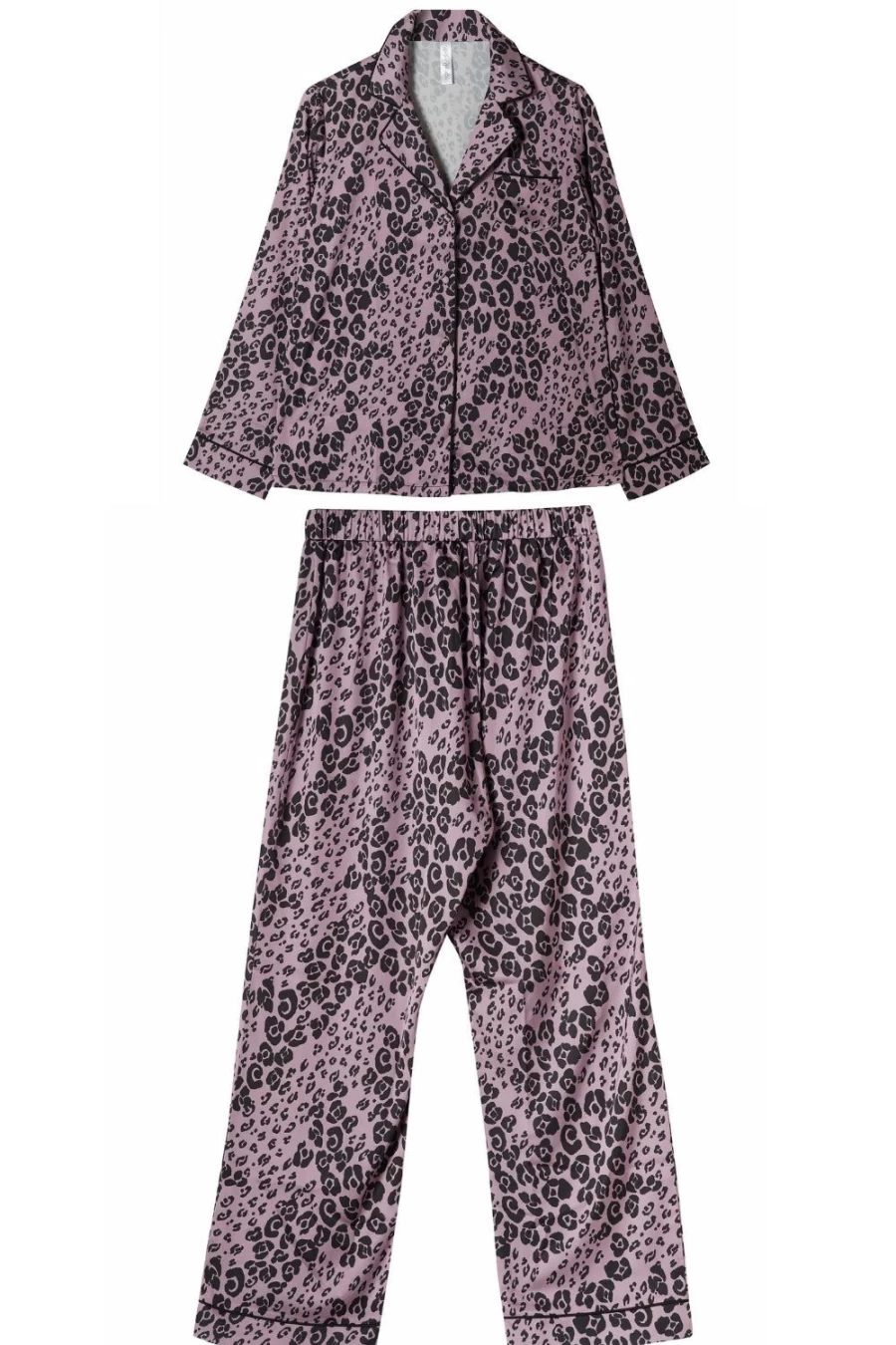 Wolf & Whistle Lilac Animal Print Pyjama Set - Kaylee Sleepwear
