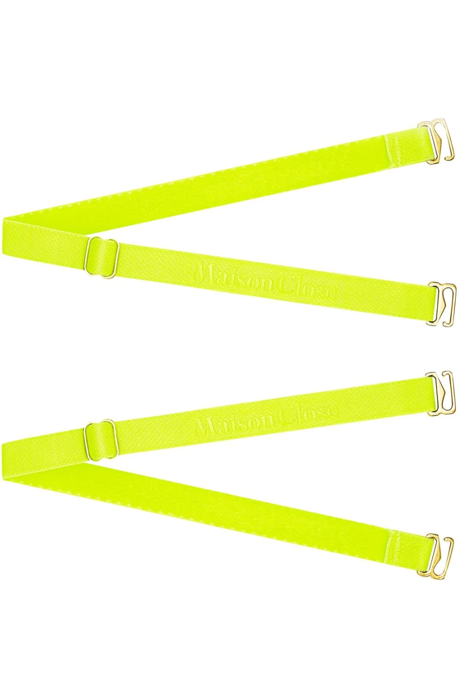 Maison Close Neon Yellow Signature Thong Straps - Bold & Comfortable Underwear
