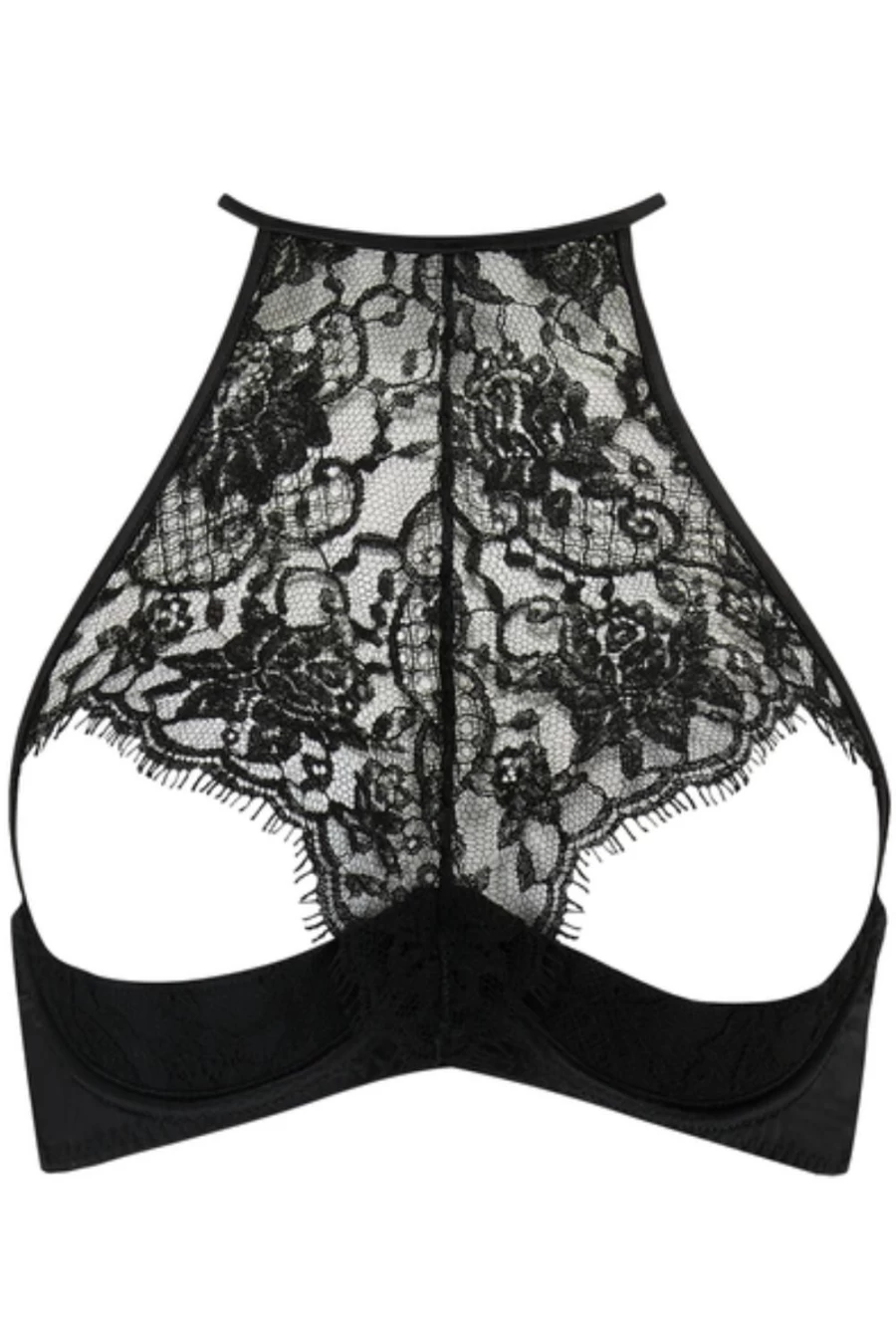 Coco de Mer Black Hera Open Quarter Cup Lace Bra